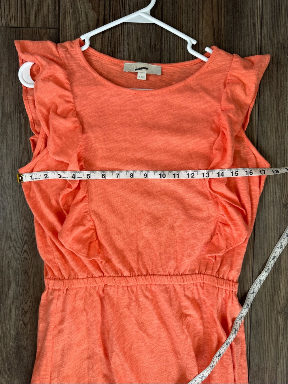 LOFT Orange Flutter-Sleeve Maxi Dress - Picture 6 of 7